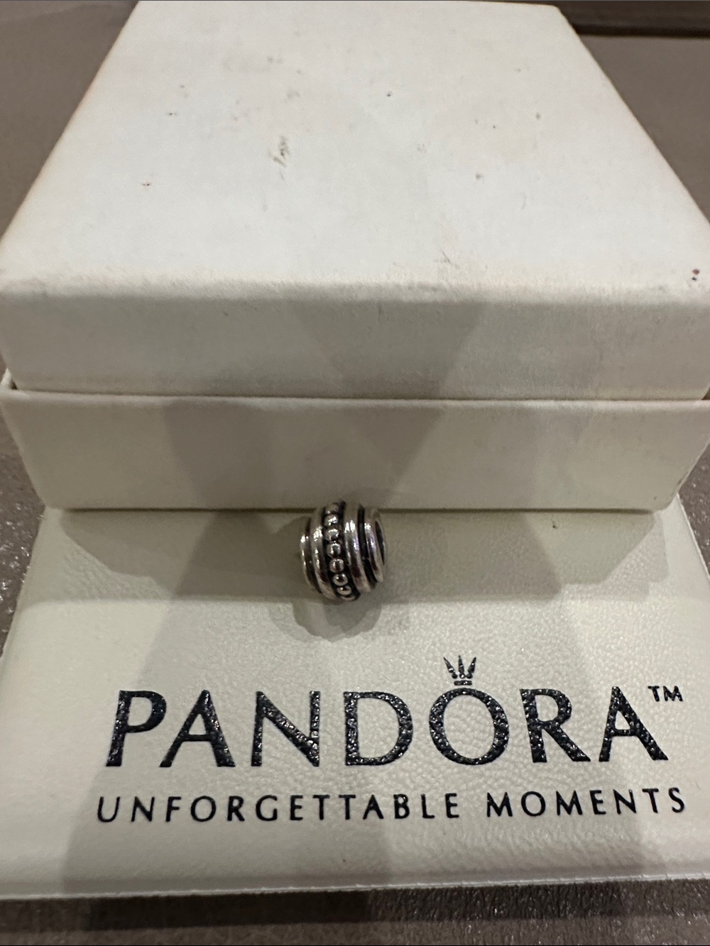 Pandora Silver Charm with Ring Detailing - Silver
